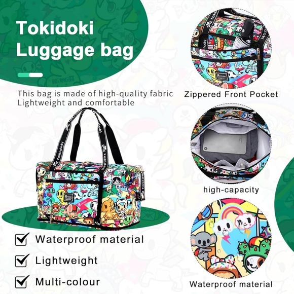 LIMITED EDITION Tokidoki Unicorno Weekender Duffle Bag/ Tote - Picture 9 of 12